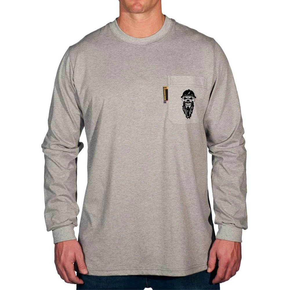 Bearded Lineman Graphic FR Shirt with Front Pocket Logo - Image 6